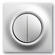 Клавиша двухклавишного выключателя с лампой ABB impuls серебристый металлик (1785-783)