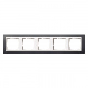 Рамка 5-ая Gira Event Антрацит цвет вставки Белый глянцевый