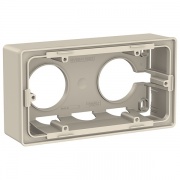 Коробка для открытой установки 2 поста SE Unica NEW, бежевый