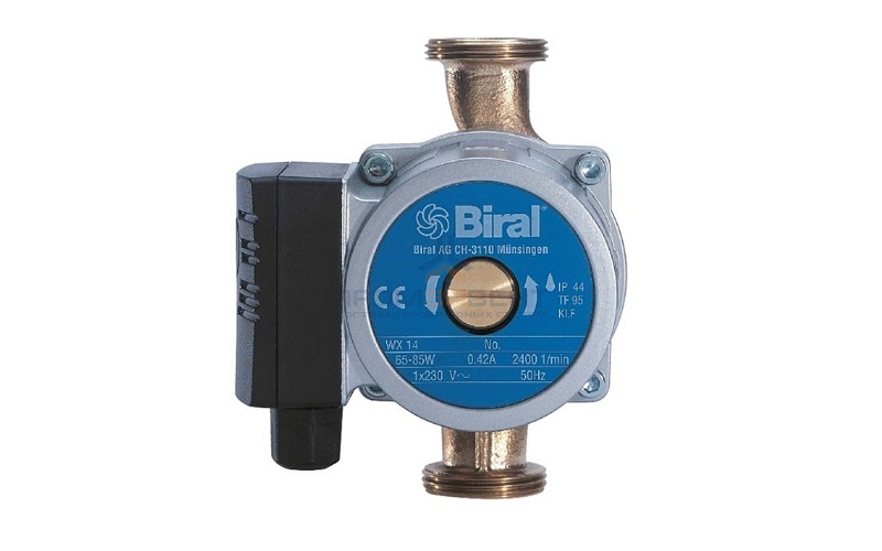Насос циркуляционный Biral WX 13/150 (для ГВС, 1x230 В, Qmax 3 м³/ч, Hmax 2,8 м, 2600 об/мин)