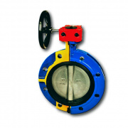 Затвор дисковый поворотный Zetkama 499 A - Ду200 (PN10, Tmax 110°C, ручка-рычаг, диск. нерж сталь)