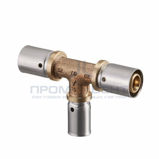 Тройник переходной Oventrop Cofit P - 50x4.5 x 40x3.5 x 50x4.5 (прессовой, латунь)