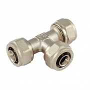 Тройник переходной Tiemme 1607 - 26x3.0 x 16x2.0 x 26x3.0 (винтовой, для металлопластиковых труб)