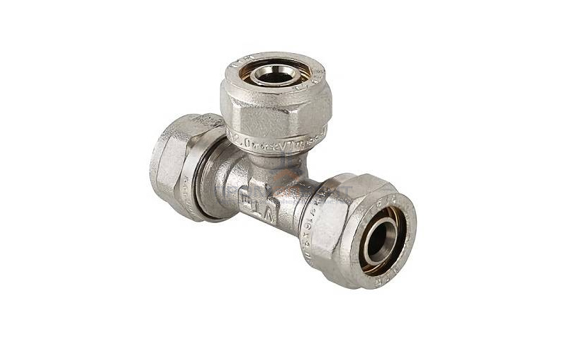 Тройник переходной VALTEC VTm.331 - 20 x 16 x 16 (винтовой, для металлопластиковых труб)