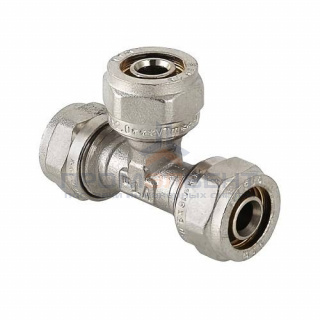 Тройник переходной VALTEC VTm.331 - 20 x 16 x 16 (винтовой, для металлопластиковых труб)