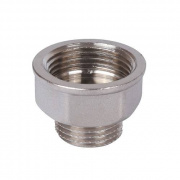 Удлинитель шестигранный STOUT - 1/2" x 3/4" (НР/ВР, латунь никелированная)