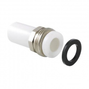 Штуцер с наружной резьбой под накидную гайку VALTEC VTp.721 - 32 x 1"1/4 (для полипроп.труб, белый)