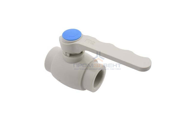 Кран шаровой FV-Plast - 25 (для полипропиленовых труб под пайку, цвет серый, ручка рычаг)