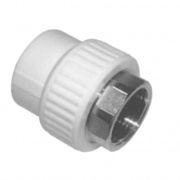 Переход на внутреннюю резьбу под ключ KALDE - 50 x 1"1/2 (для полипропиленовых труб, цвет белый)