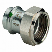 Переход на накидную гайку Viega Sanpress Inox 2363 - 18 x 3/4" (нержавеющая сталь)