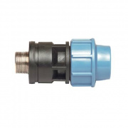 Переход на наружную резьбу UNIDELTA 1035 - 63 x 2" (винтовой, для труб ПНД, резьба латунная)