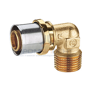 Переход на наружную резьбу угловой Giacomini RM127 - 26x3.0 x 3/4" (прессовой, для металлопл.труб)