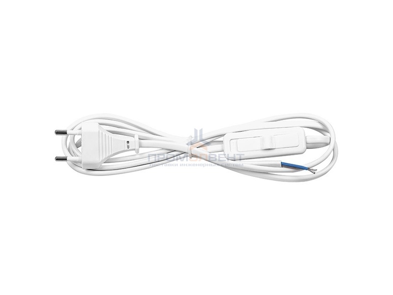Сетевой шнур KF-HK-1 230V 1.9м (с выключателем) белый