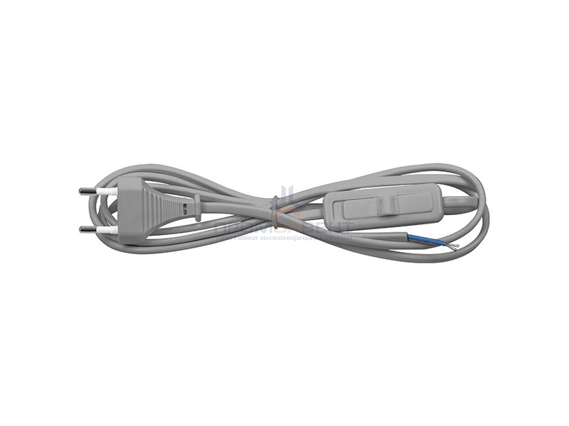 Сетевой шнур KF-HK-1 230V 1.9м (с выключателем) серый