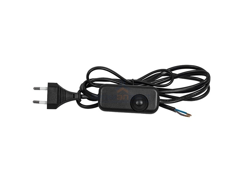Сетевой шнур DM103-200W 230V 1,5+0,5м (с диммером) черный