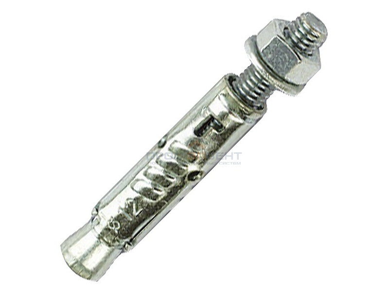 Стандартный анкер 16x90 со шпилькой М10 и гайкой оцинкованный DKC