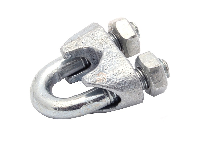 Зажим стальной 8мм DIN741 для троса оцинкованный