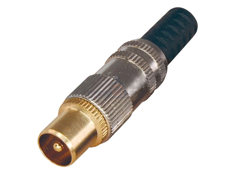 Штекер TV никель Gold