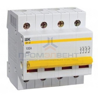 Рубильник модульный ВН-32 4Р 100А выключатель нагрузки ИЭК