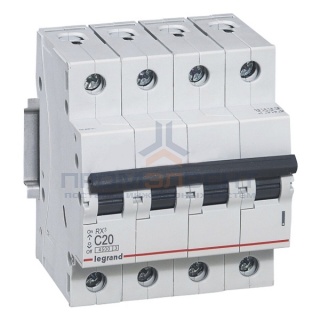 Автоматический выключатель Legrand RX3 4П 20A 4,5кА C (автомат)