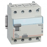 УЗО Legrand DX3 ВДТ 4П 63А 500мА тип AC