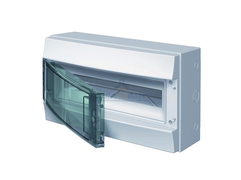 Влагозащищенный настенный бокс ABB Mistral65 18М прозрачная дверь без клеммного блока