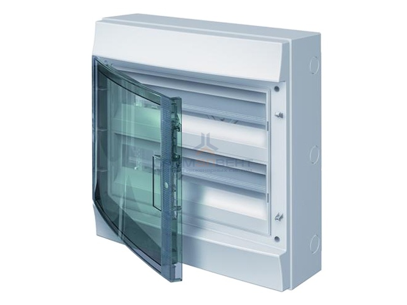 Влагозащищенный настенный бокс ABB Mistral65 36М (2х18) прозрачная дверь с клеммным блоком